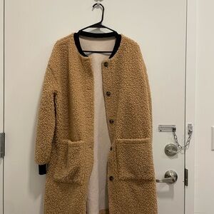 SHEIN Tan Teddy Jacket PERFECT FOR FALL